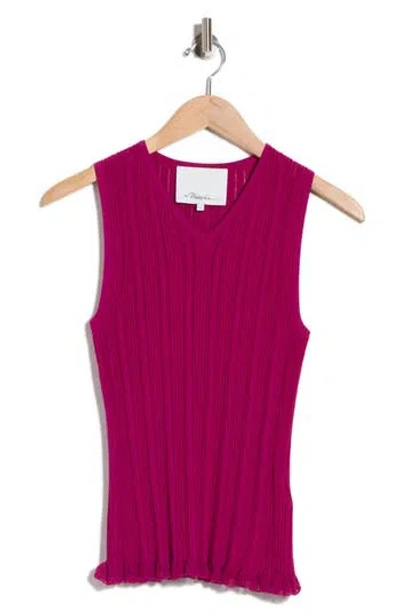 3.1 Phillip Lim Variegated Rib Sleeveless Shell In Purple