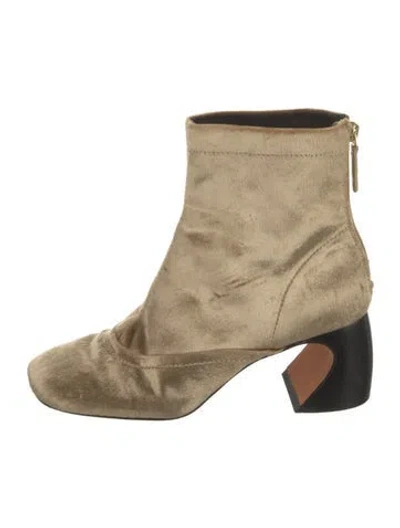 Pre-owned 3.1 Phillip Lim Velvet Boots In Neutral