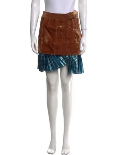 Pre-owned 3.1 Phillip Lim Velvet Mini Skirt In Brown