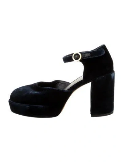 Pre-owned 3.1 Phillip Lim Velvet Pumps In Blue