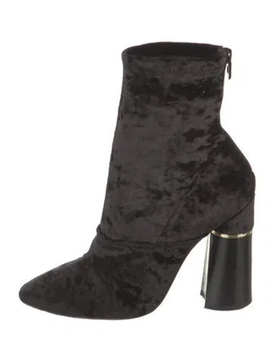 Pre-owned 3.1 Phillip Lim Velvet Sock Boots In Black