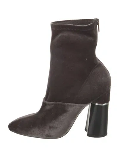 Pre-owned 3.1 Phillip Lim Velvet Sock Boots In Green