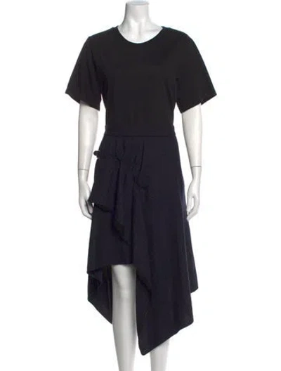Pre-owned 3.1 Phillip Lim Virgin Wool Midi Length Dress In Black