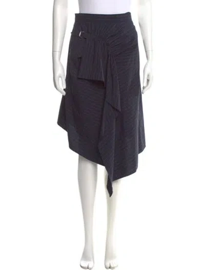 Pre-owned 3.1 Phillip Lim Virgin Wool Midi Length Skirt In Blue