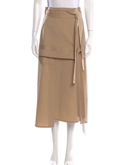Pre-owned 3.1 Phillip Lim Virgin Wool Midi Length Skirt In Neutral