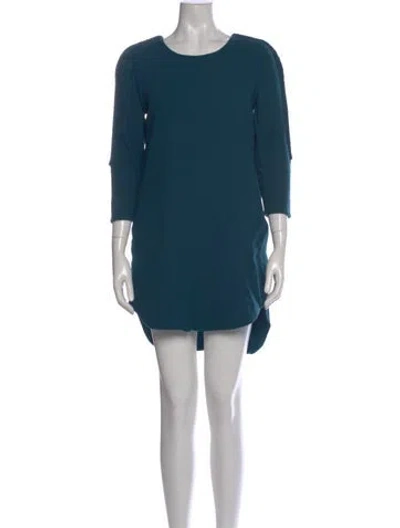 Pre-owned 3.1 Phillip Lim Virgin Wool Mini Dress In Green