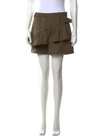 Pre-owned 3.1 Phillip Lim Virgin Wool Mini Shorts In Green