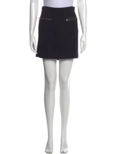 Pre-owned 3.1 Phillip Lim Virgin Wool Mini Skirt In Black
