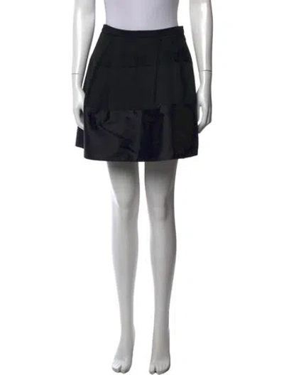 Pre-owned 3.1 Phillip Lim Virgin Wool Mini Skirt In Black