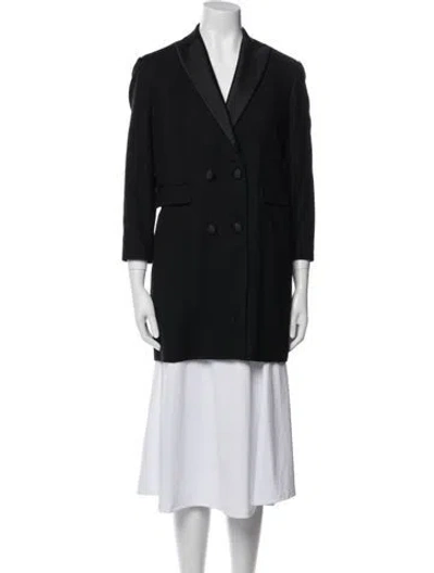 Pre-owned 3.1 Phillip Lim Virgin Wool Peacoat In Black