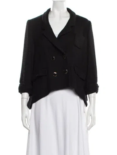 Pre-owned 3.1 Phillip Lim Virgin Wool Plaid Print Jacket In Black