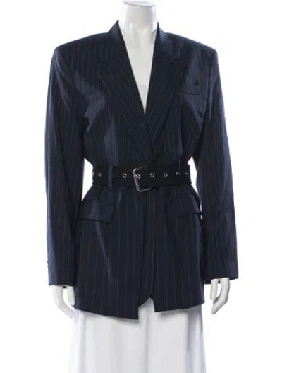 Pre-owned 3.1 Phillip Lim Virgin Wool Striped Blazer In Blue