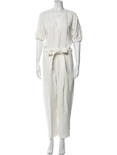 Pre-owned 3.1 Phillip Lim V-neck Jumpsuit In Neutral