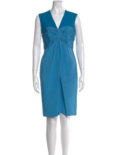 Pre-owned 3.1 Phillip Lim V-neck Knee-length Dress In Blue