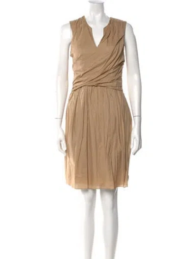 Pre-owned 3.1 Phillip Lim V-neck Knee-length Dress In Brown