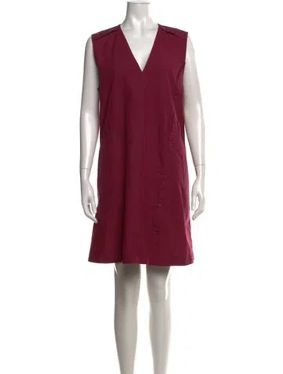 Pre-owned 3.1 Phillip Lim V-neck Knee-length Dress In Burgundy