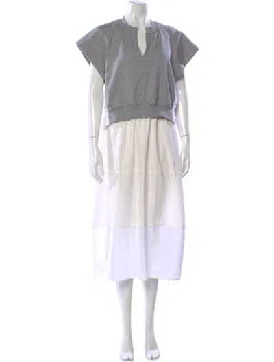 Pre-owned 3.1 Phillip Lim V-neck Long Dress In Multi