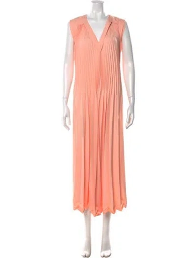 Pre-owned 3.1 Phillip Lim V-neck Long Dress In Pink