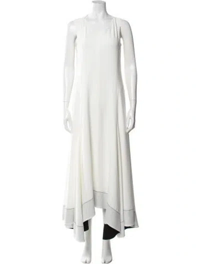 Pre-owned 3.1 Phillip Lim V-neck Long Dress In White