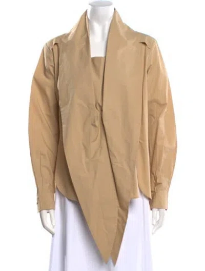 Pre-owned 3.1 Phillip Lim V-neck Long Sleeve Blouse In Neutral