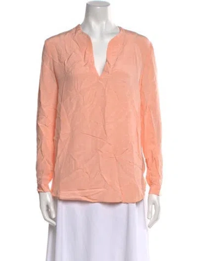 Pre-owned 3.1 Phillip Lim V-neck Long Sleeve Blouse In Pink