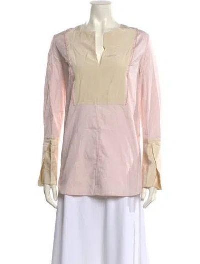 Pre-owned 3.1 Phillip Lim V-neck Long Sleeve Tunic In Pink