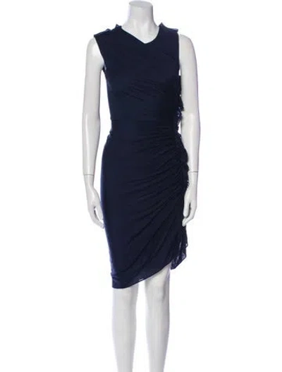 Pre-owned 3.1 Phillip Lim V-neck Midi Length Dress In Blue