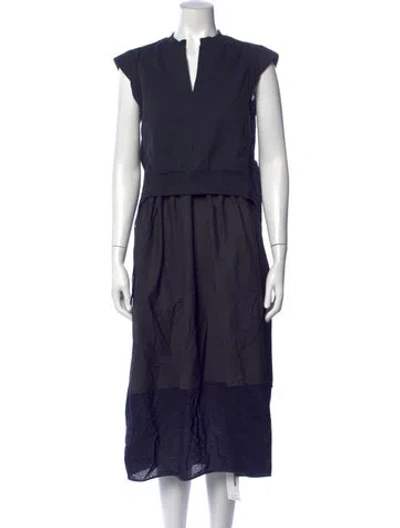 Pre-owned 3.1 Phillip Lim V-neck Midi Length Dress In Blue