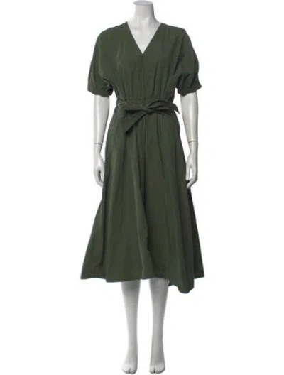 Pre-owned 3.1 Phillip Lim V-neck Midi Length Dress In Green