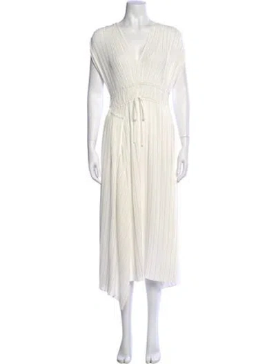 Pre-owned 3.1 Phillip Lim V-neck Midi Length Dress In Neutral
