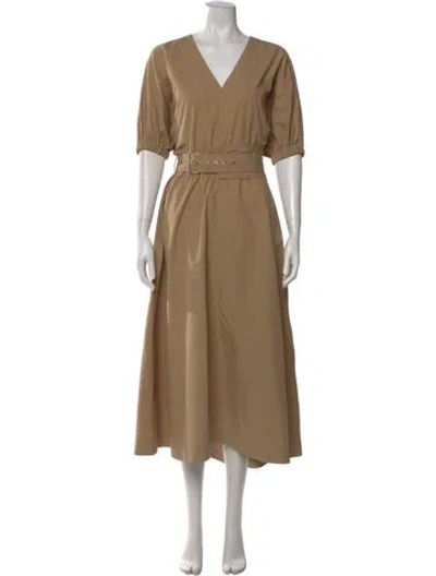 Pre-owned 3.1 Phillip Lim V-neck Midi Length Dress In Neutral