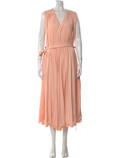Pre-owned 3.1 Phillip Lim V-neck Midi Length Dress In Pink