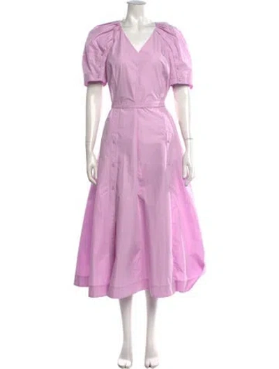 Pre-owned 3.1 Phillip Lim V-neck Midi Length Dress In Purple