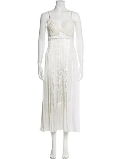 Pre-owned 3.1 Phillip Lim V-neck Midi Length Dress In White
