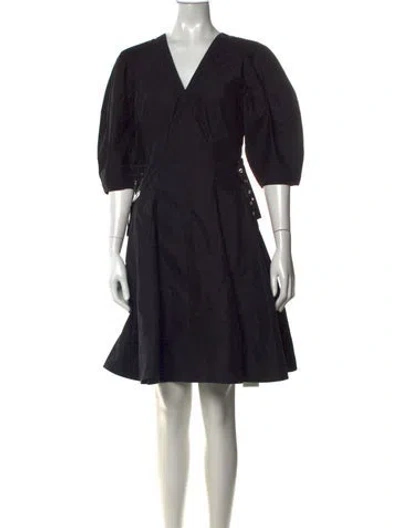 Pre-owned 3.1 Phillip Lim V-neck Mini Dress In Black