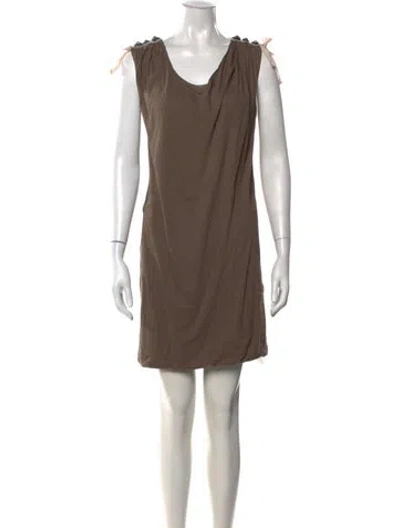 Pre-owned 3.1 Phillip Lim V-neck Mini Dress In Brown