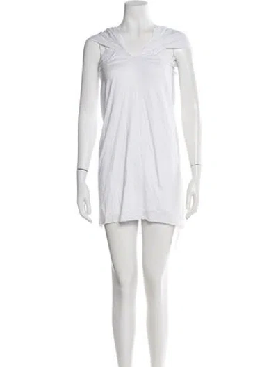 Pre-owned 3.1 Phillip Lim V-neck Mini Dress In Neutral