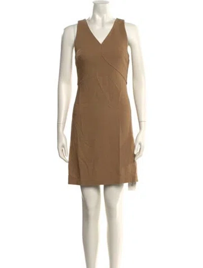 Pre-owned 3.1 Phillip Lim V-neck Mini Dress In Neutral