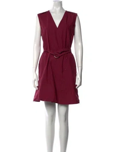 Pre-owned 3.1 Phillip Lim V-neck Mini Dress In Red