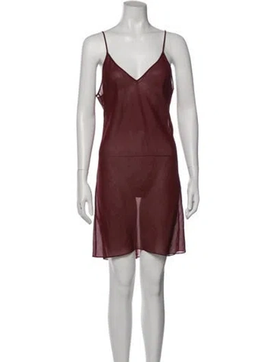 Pre-owned 3.1 Phillip Lim V-neck Mini Dress In Red