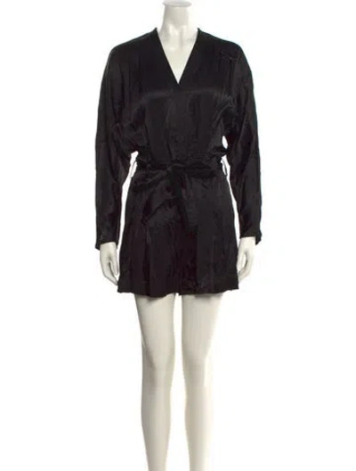 Pre-owned 3.1 Phillip Lim V-neck Romper In Black