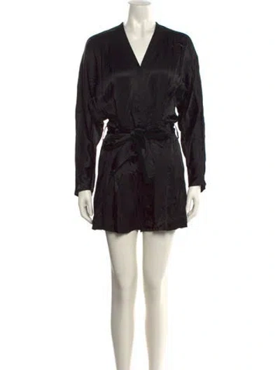 Pre-owned 3.1 Phillip Lim V-neck Romper In Black