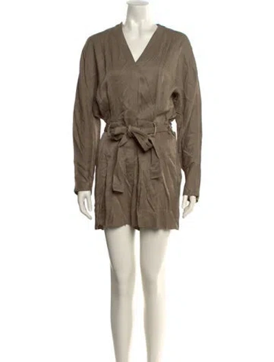 Pre-owned 3.1 Phillip Lim V-neck Romper W/ Tags In Green
