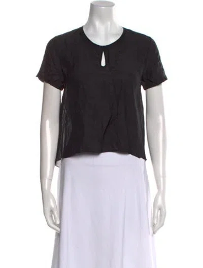 Pre-owned 3.1 Phillip Lim V-neck Short Sleeve T-shirt In Black