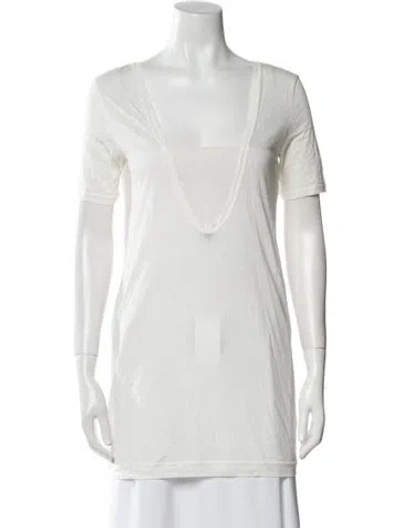 Pre-owned 3.1 Phillip Lim V-neck Short Sleeve Tunic In Neutral
