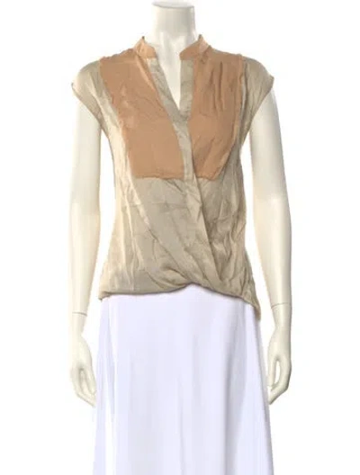Pre-owned 3.1 Phillip Lim V-neck Sleeveless Blouse In Neutral