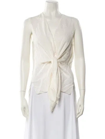 Pre-owned 3.1 Phillip Lim V-neck Sleeveless Blouse In Neutral