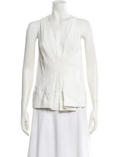 Pre-owned 3.1 Phillip Lim V-neck Sleeveless Blouse In White
