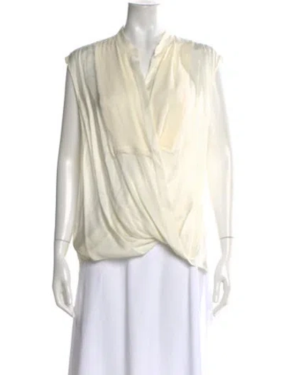 Pre-owned 3.1 Phillip Lim V-neck Sleeveless Blouse In White