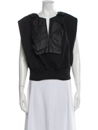 Pre-owned 3.1 Phillip Lim V-neck Sleeveless Top In Black